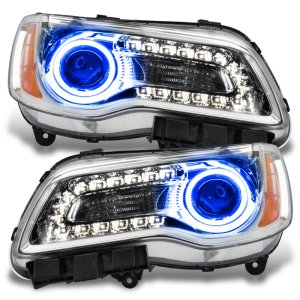 Chrysler 300 Headlight Assemblies - ORACLE Lighting - LED Halo, Chrome Housing - Blue - `11-`14 Chrysler 300 Headlight Assemblies - ORACLE Lighting - LED Halo, Chrome Housing - Blue - `11-`14